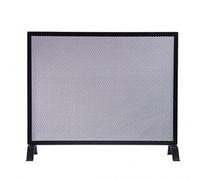 Grille de Protection pour cheminée, Grille Pare-feu modèle économique en Fer forgé Coloris Noir - Hauteur 55 x Longueur 66,5 cm