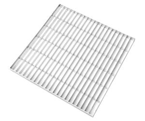 Grille de puits de lumière, 60x60 cm, en acier galvanisé, de forme carrée