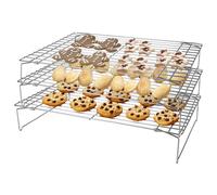 LILY COOK - KP5595 Grille de Refroidissement 3 Niveaux pour Pâtisserie - Ustensile en Acier Inoxydable - Entretien Facile - Taille Standard - Couleur Argenté