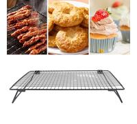 Grille de refroidissement pliable pour la cuisson, grilles de cuisson en fil d'acier au carbone - Utilisées comme grille de four, grille de refroidissement pour biscuits et grille