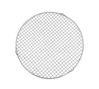 Grille de refroidissement ronde, grille de four en acier inoxydable 201, filet de barbecue avec 3 pieds, pour la cuisson à la vapeur (35 cm)