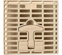 Grille de regard en polypropylène - 18 5x18 5 cm - Pour regard 20x20 cm - Sable - Résistante aux chocs