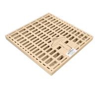 Grille de regard en polypropylène renforcé - 38x38 cm - Pour regard 40x40 cm - Sable - Résistante aux chocs