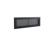 Grille de reprise linéaire en aluminium noir mat de 600x150 mm avec flitre