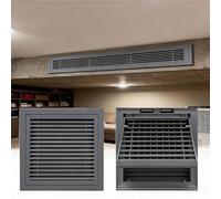 Grille de retour d'air en acier gris 40,6 x 106,7 cm - Couvercle d'aération amovible pour mur/plafond, grille de filtre à air durable pour maison/bureau, solution de flux d'air améliorée, accessoire