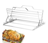 Grille De Rôtissage Support Dinde Fumoir Porte-Plat au Four et Gril Gadget