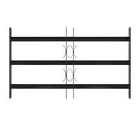 Grille de Sécurité de Fenêtre 75,5 x 45 cm Acier Enduit de Poudre | Lignes fines,style contemporain,barrière robuste,largeur réglable,intérieur extérieur abrité