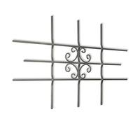 Grille de sécurité pour fenêtre - vidaXL - 69x114 cm - Acier galvanisé - Argent - Installation facile - Barres 12x12 mm