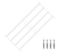 Grille de sécurité pour fenêtres avec 4 barres croisées 3 pcs