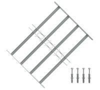 Grille de sécurité réglable pour fenêtres - VIDAXL - Acier galvanisé - 500-650 mm - 4 barres transversales