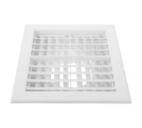 Grille de Sortie de Climatisation ABS à Double Lames, Blanche | Structure Ronde et Carrée, Compatible Réseaux Cvc, Installation Simple, Contrôle Souple du Flux