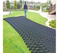 Grille de stabilisation de gazon en béton pour allée et pelouse - Système de pavage flexible perméable pour parkings, arrière-cour 6,1-14 m