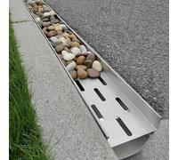 Grille de trop-plein résistante 100 x 21 x 25 cm - Couvercle imitation pavés pour terrasses en dalles, piscines et dalles en béton - Solution et accessoire de drainage idéal pour le jardin. (Arge