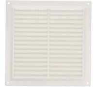Grille de Ventilation Amig 200x200 mm en Plastique avec Moustiquaire - Blanc