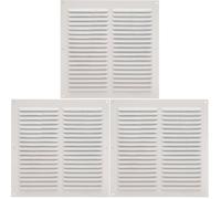 Grille de ventilation Amig Lot de 3 Aluminium avec Moustiquaire