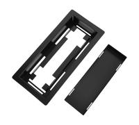 Grille de Ventilation de Plancher Noire 4x10 en Acier, Encastrée