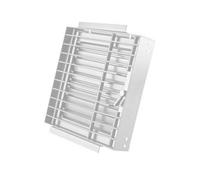 Grille de ventilation de voûte avec cadre de montage réglable en hauteur - CB-tec blanc, 35,8 x 15,8 cm