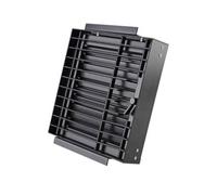Grille de ventilation de voûte avec cadre de montage réglable en hauteur - CB-tec Noir, 35,8 x 15,8 cm