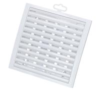Grille de ventilation KOTARBAU® 200 x 200 mm - Verrouillable - Plastique - Avec protection contre les insectes - Grille d’aération rectangulaire - Blanche - À lamelles - Pour l’évacuation et l