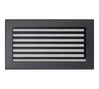 Grille de Ventilation Kratki Grille de cheminée 17cm x 30cm Graphite avec Stores