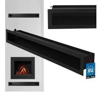 Grille de Ventilation pour Cheminée en Acier 80 cm Noir - Grille Aération - Ventilateur Air Chaud - KOTARBAU