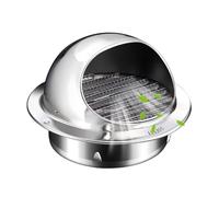 Grille De Ventilation Salle De Bain Cuisine Garage Extracteur Sortie D'air | Bouche D'aération Sphérique En Inox Avec Filtre À Mailles, Facile Installer, Élimine Efficacement L'air(6.7inch - 170mm)