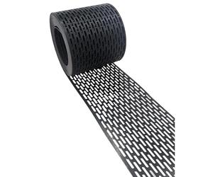 Grille de ventilation toiture 5 m x 8 cm - Closoir pare-oiseau en polypropylène noir - Bande d’aération anti-insectes et anti-rongeurs pour façade, toit et gouttière