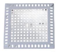 Grille de vidange carrée en acier inoxydable de qualité 304 pour la couverture de l'évier de salle de bain et la prévention de l'accumulation de cheveux dans les canaux de drainage (argenté)