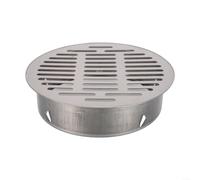 Grille de vidange de sol en acier inoxydable, couvercle rond enfichable pour tuyau en PVC, manchon anti-blocage pour balcon, jardin, argent, 50-200 mm, 50-200 mm, 50-200 m, 50-200 mm
