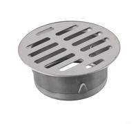 Grille de vidange de sol en acier inoxydable pour toit extérieur et balcon Design anti-blocage avec grande capacité de drainage pour tuyau en PVC argenté 50 mm Tube de 83 mm