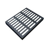 Grille de vidange en fonte de qualité supérieure - Différentes tailles (10 x 50 cm à 60 x 60 cm) | Couvercle d'évacuation d'extérieur robuste | Grille d'égout noire pour une durabilité et un style