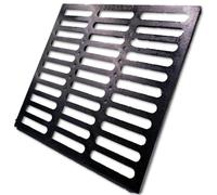 Grille d'égout en fonte, dimensions 600 x 600 mm e charge B125, couleur noire