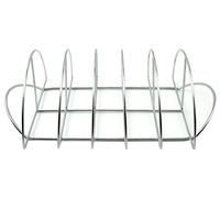 Grille demi-ronde à nervures, idéale pour la cuisson de différents types de viandes