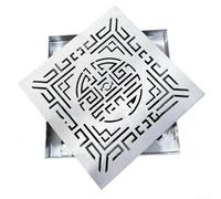 Grille d'évacuation extérieure en acier inoxydable pour allée de jardin - Grille de pluie antidérapante 200 x 200 mm (200 x 200 x 200 x 2 mm)
