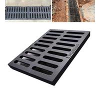 Grille d'évacuation robuste pour allée, en fonte