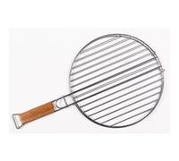Grille Double à manche bois en acier chromé Bois G