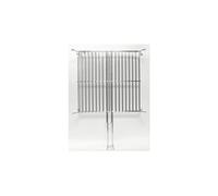 Grille double sur pieds en acier chromé 40 x 40 cm