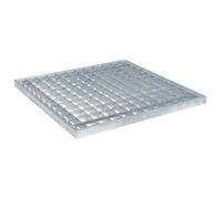 vidaXL Grille Argent 40 x 40 x 2 cm – Acier galvanisé à chaud