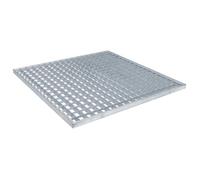 vidaXL Grille Argent 60 x 60 x 2 cm Acier galvanisé à chaud