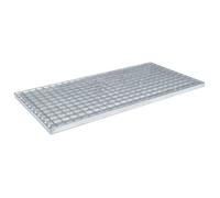 vidaXL Grille Argent 80 x 40 x 2 cm – Acier galvanisé à chaud, Robuste
