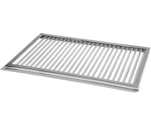 Grille en acier inoxydable de qualité supérieure, dimensions 65,5 x 49,5 cm avec cadre, pour barbecue à gaz Weber. Barres rectangulaires en acier inoxydable V2A de 6 mm. Également disponible : foyers,