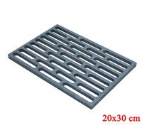 Grille en fonte pour cheminée et poêle, 20 x 30 x 1 cm, avec œillets à brique