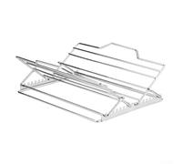 Grille en V réglable pour rôtir la dinde et le poulet, grille à rôtir à 7 positions en acier inoxydable pour four et grill, passe au lave-vaisselle, support de volaille pour fêtes de fin d'année