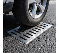 Grille Et Cadre De Caniveau Rectangulaires En Acier Inoxydable | Couvercle De Regard De Visite Pour Terrasse, Trottoir, Allée En Béton, Cour ; Étanche Et Antirouille