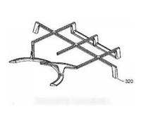 Grille fonte droit ou gauche pour table de cuisson arthur martin electrolux faure G
