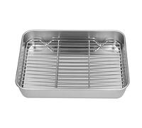 Grille Four pour Patisserie, Cuisson Rectangulaire et Rouille sans Cuisson pour la (26.5 * 20.5 * 5CM)