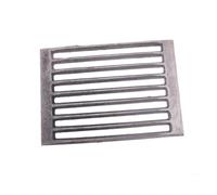 Grille foyer fonte 27x19,5 cm, bûches maintenues en place | Livré avec un grillage, il remplace l'ancien support du foyer et se nettoie d'un coup de brosse.