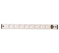 Grille glissière 375 x 22 mm alu RENSON 10442