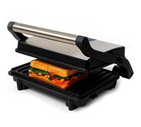 Grille grill électrique Grunkel 1000-2000 W forme barbecue deux dimensions, antiadhésif, ouverture 180° (1000 W normal)