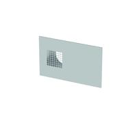 Grille murale extérieure combinée ComfoEdge Dupla DN125, entrée d'air extérieur à droite, aspect acier inoxydable de Zehnder - 990430573